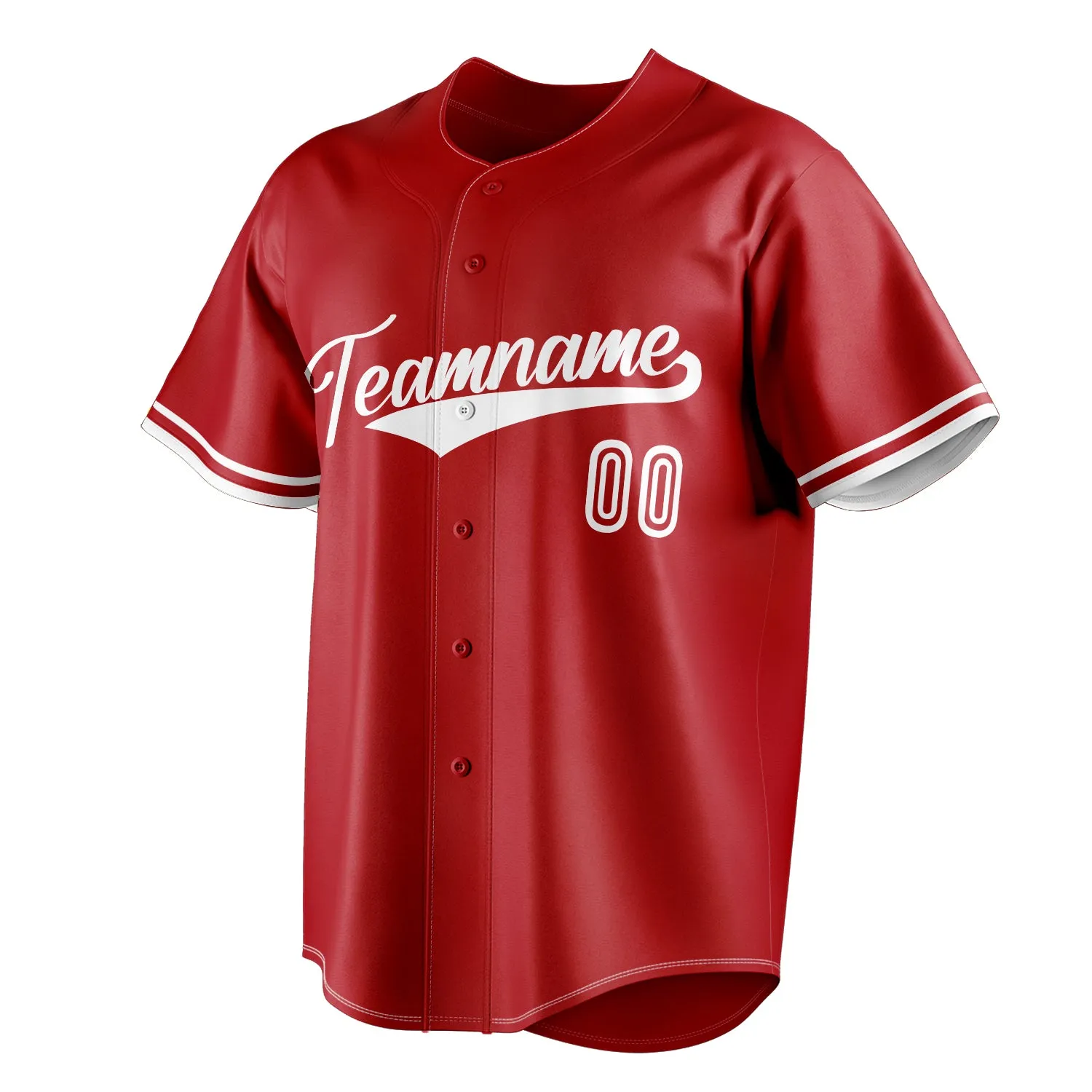 Custom Red & White Color Fan Baseball Jersey sold by Tailorly product image thumbnail 3