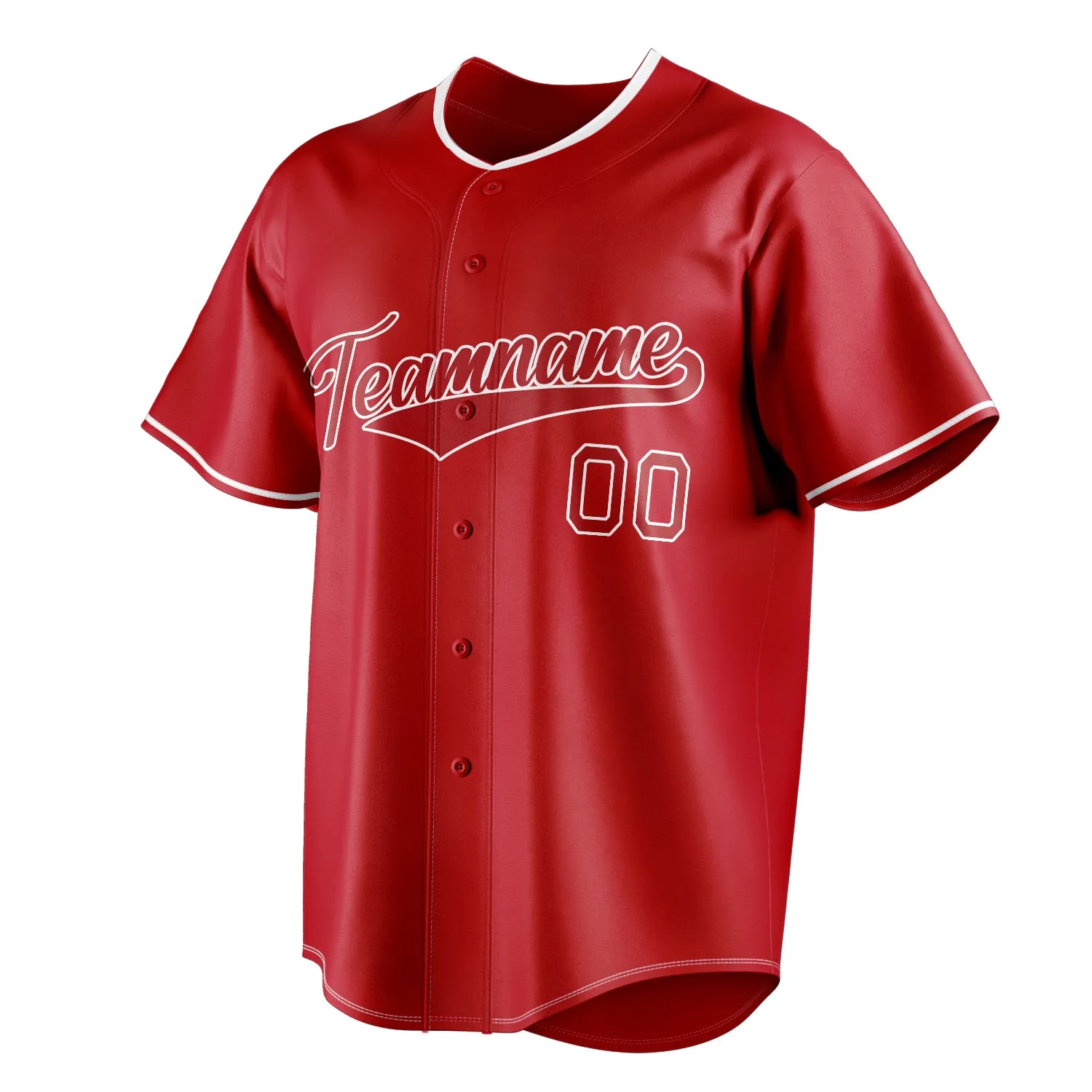 Custom Red & White Color Fan Baseball Jersey sold by Tailorly product image thumbnail 3