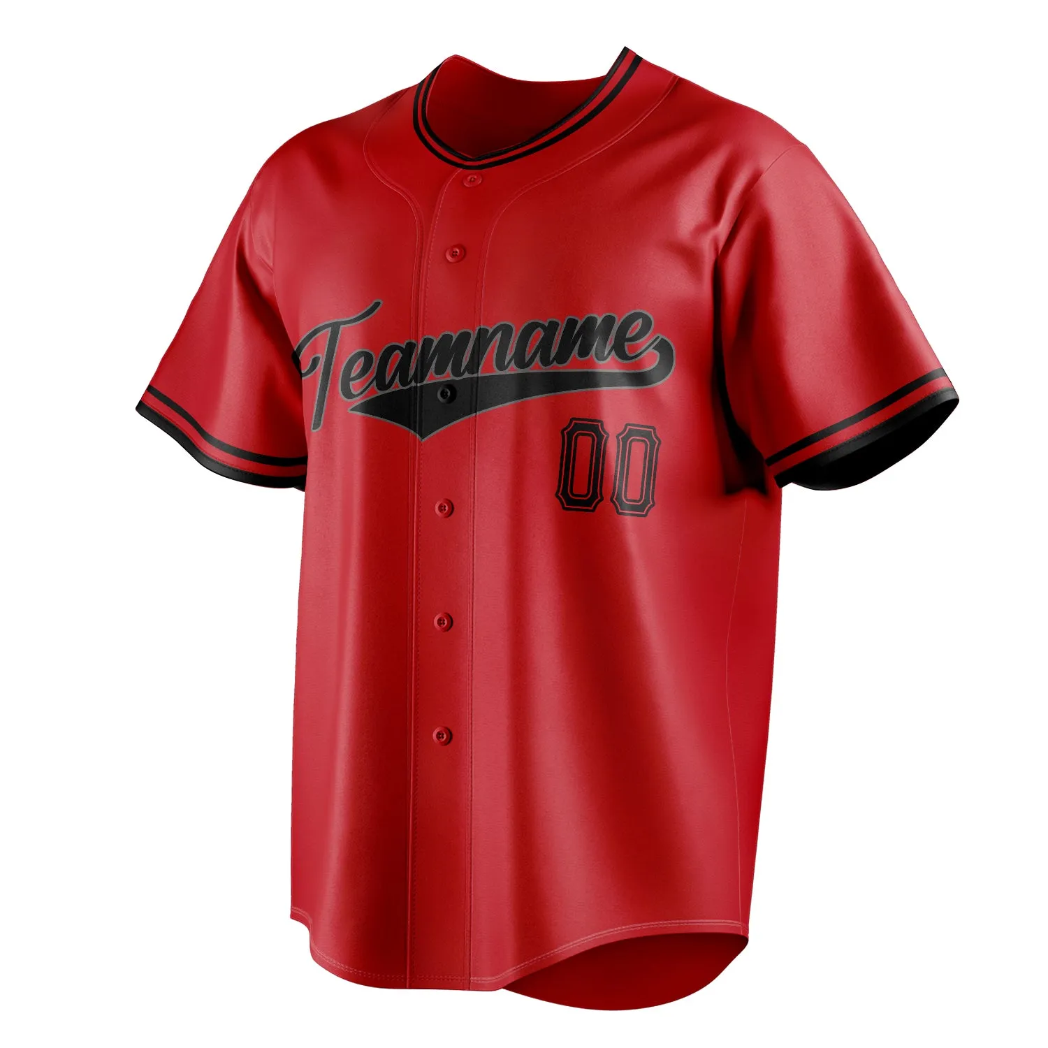 Custom Red & Black Color Fan Baseball Jersey sold by Tailorly product image thumbnail 3