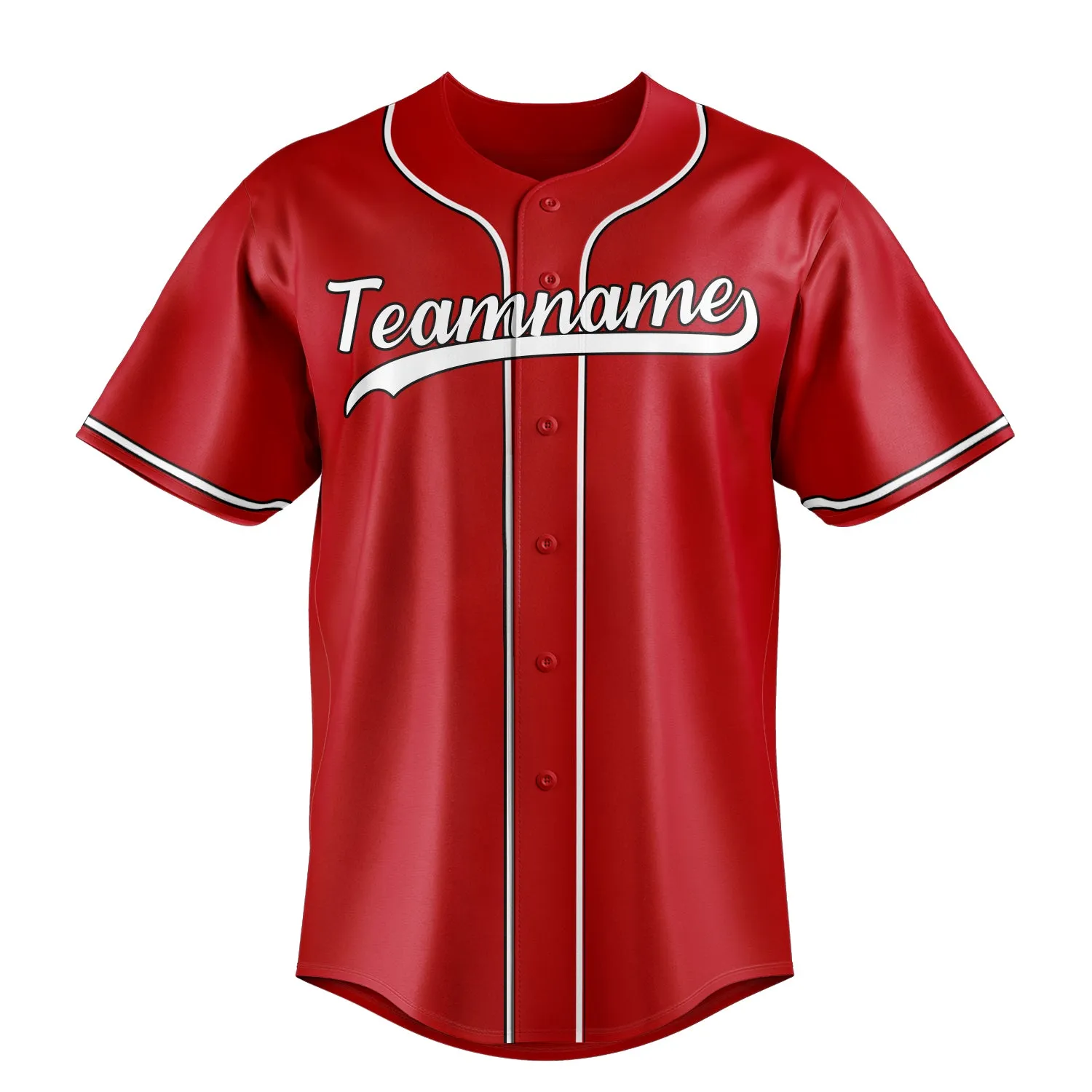 Custom Red & White Color Fan Baseball Jersey sold by Tailorly product image thumbnail 2