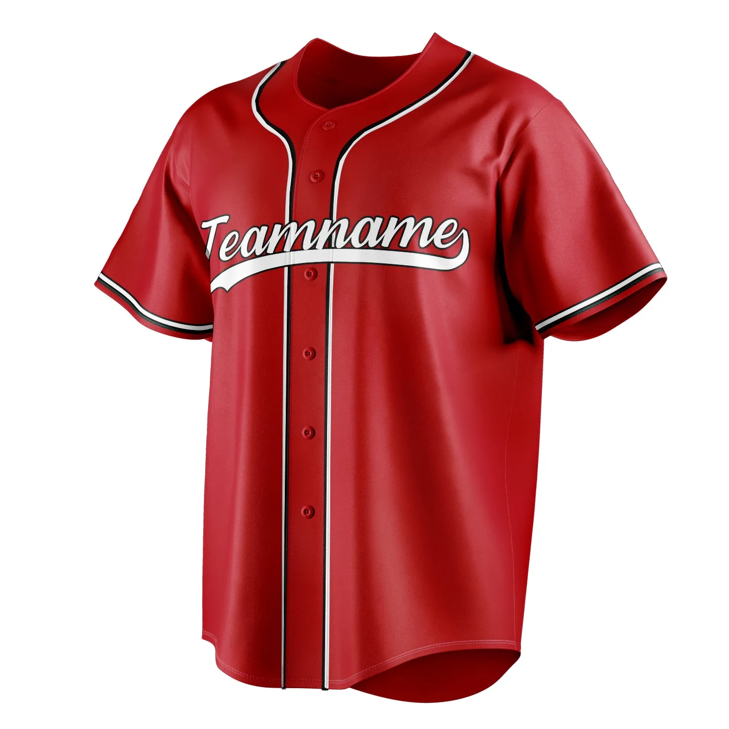 Custom Red & White Color Fan Baseball Jersey sold by Tailorly product image thumbnail 3
