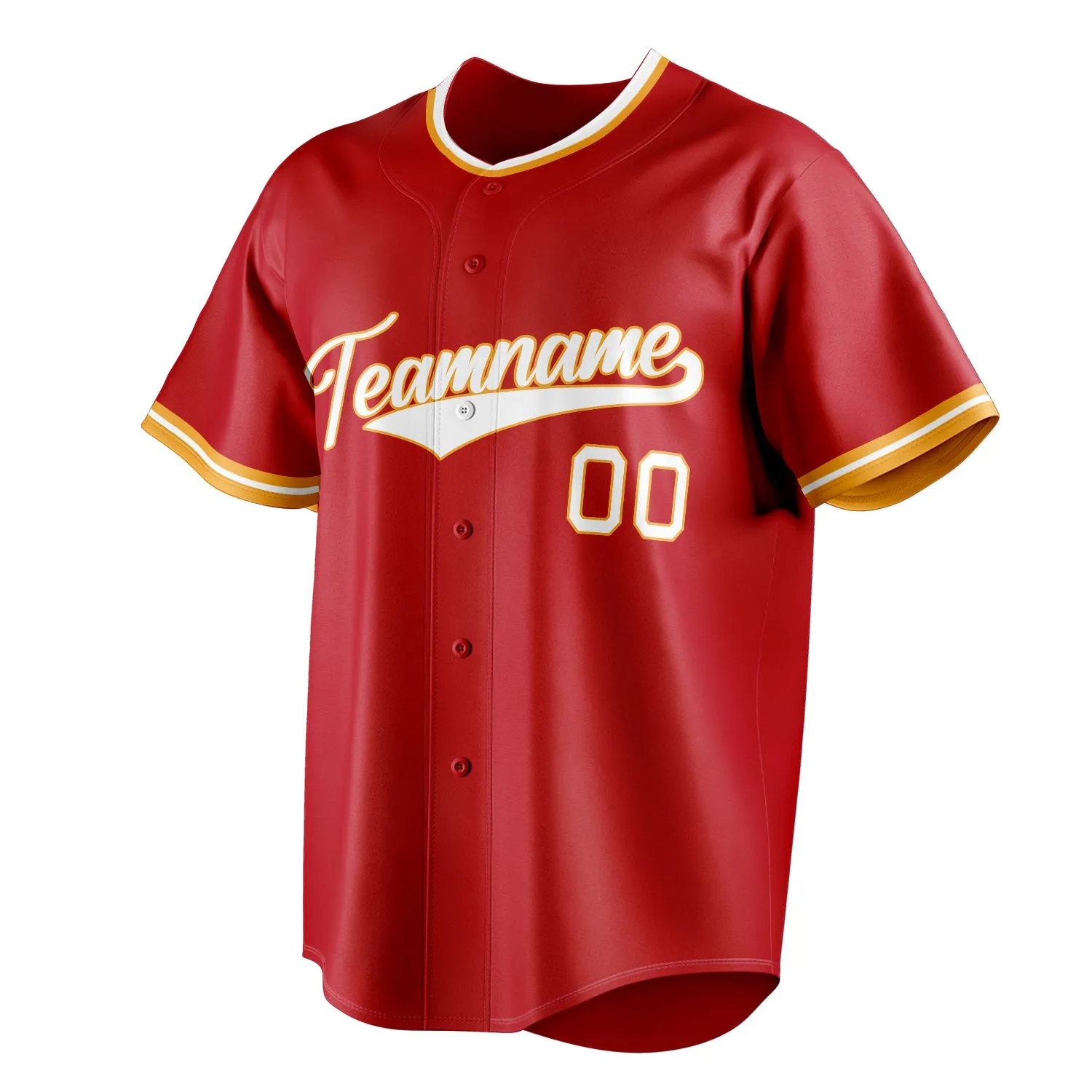 Custom Red & White Color Fan Baseball Jersey sold by Tailorly product image thumbnail 3