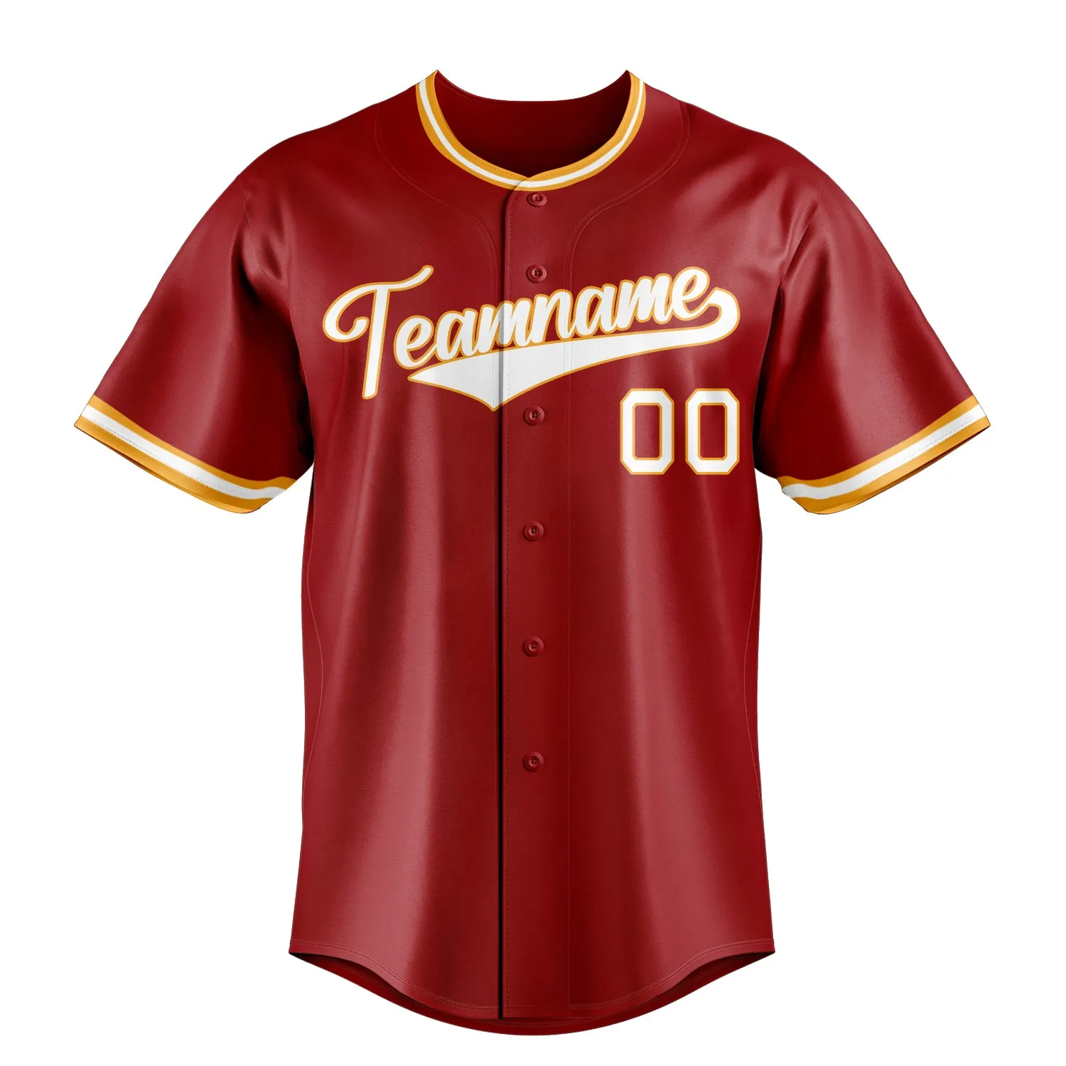 Custom Red & White Color Fan Baseball Jersey sold by Tailorly product image thumbnail 2