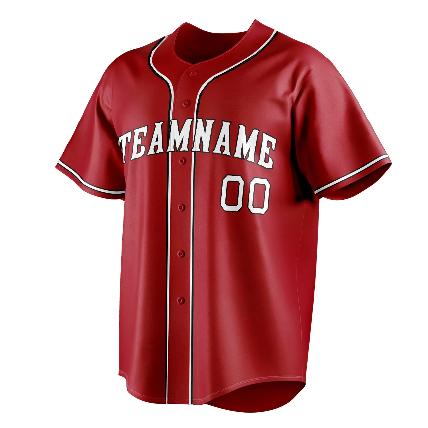 Custom Red & White Color Fan Baseball Jersey sold by Tailorly product image thumbnail 3