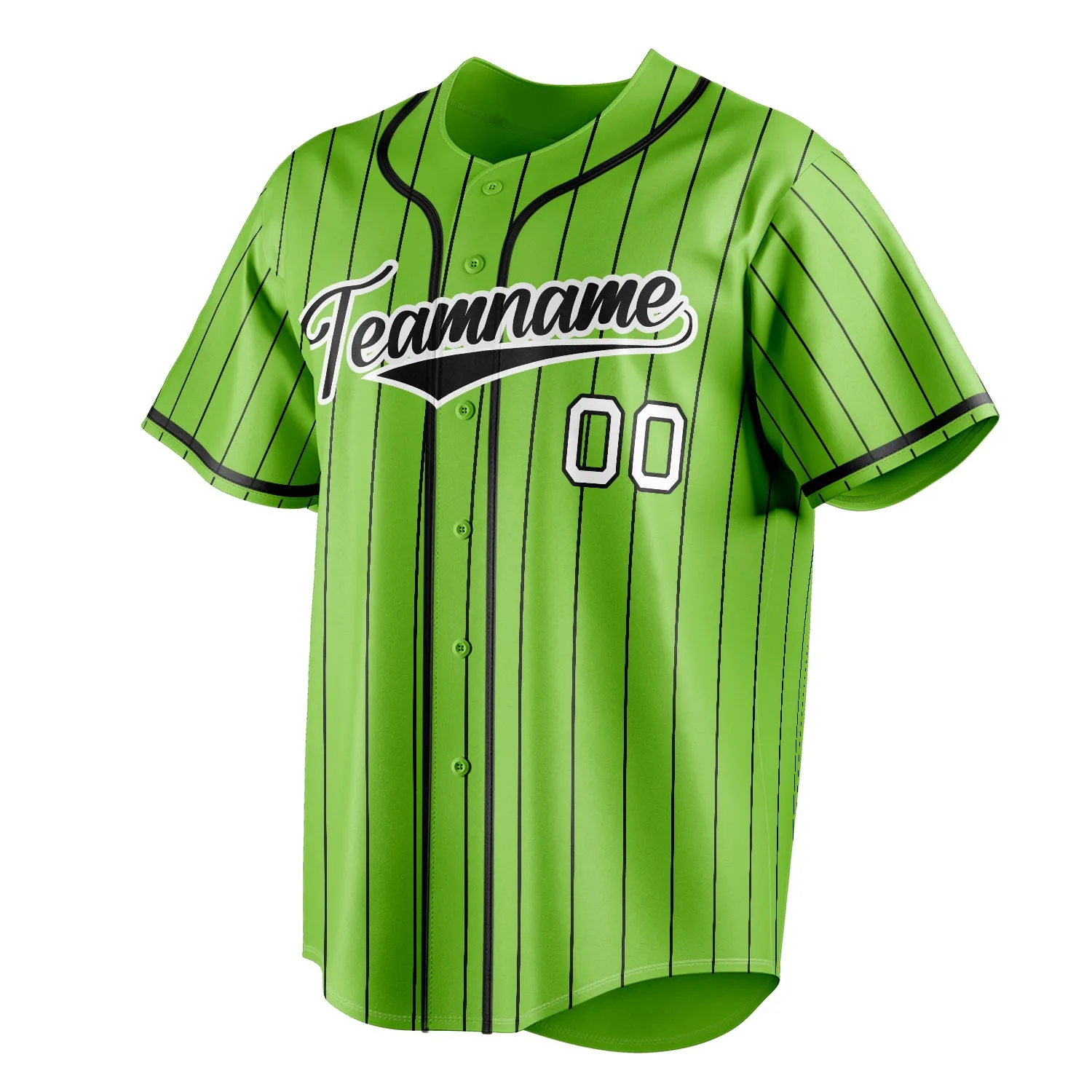 Custom Neon Green & Black Color Fan Baseball Jersey sold by Tailorly product image thumbnail 3