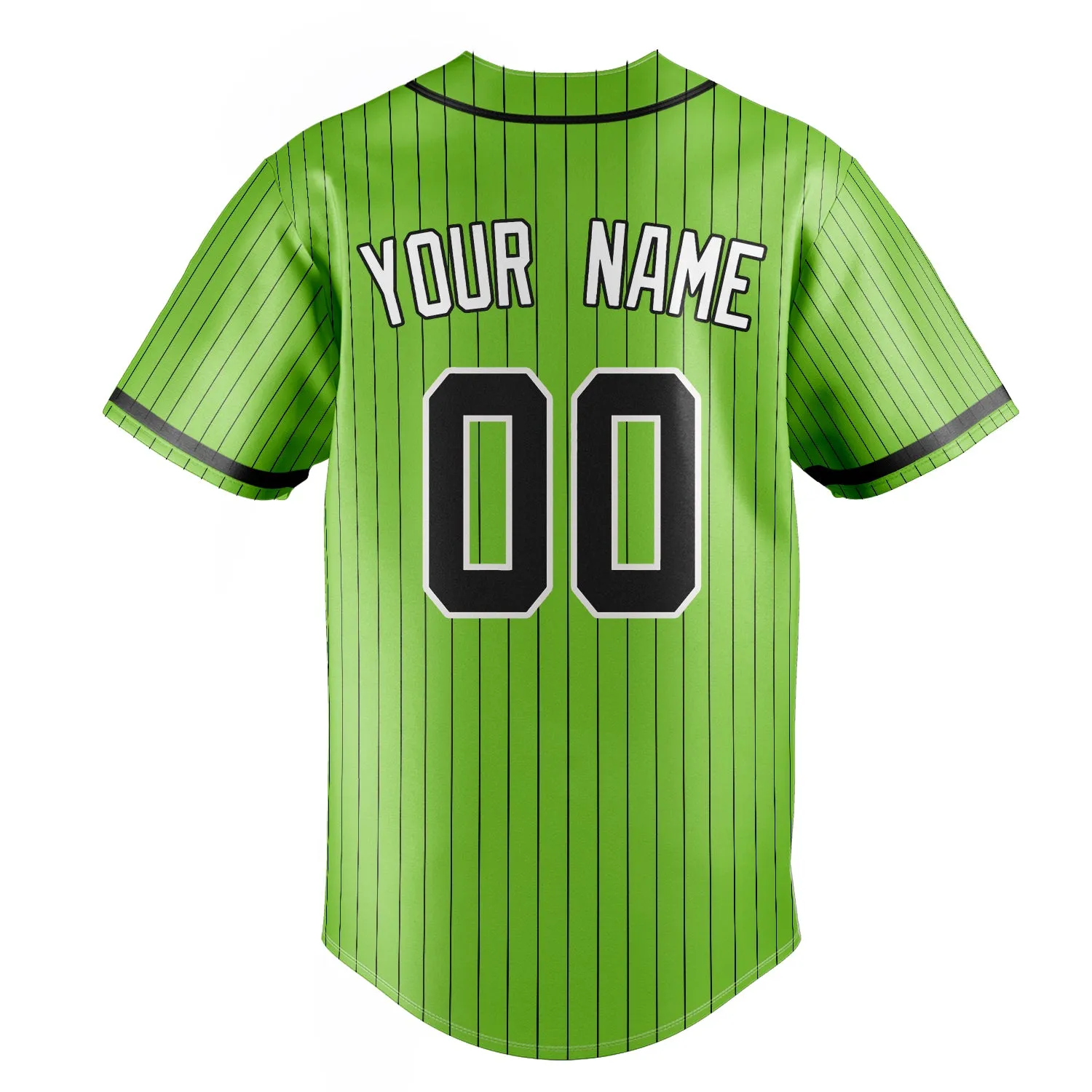 Custom Neon Green & Black Color Fan Baseball Jersey sold by Tailorly product image thumbnail 4