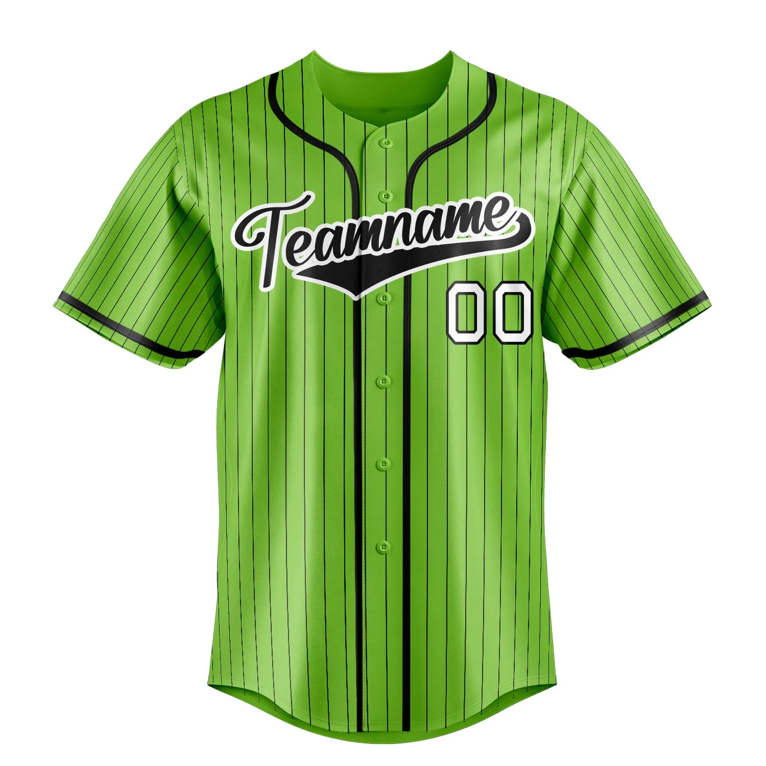 Custom Neon Green & Black Color Fan Baseball Jersey sold by Tailorly product image thumbnail 2