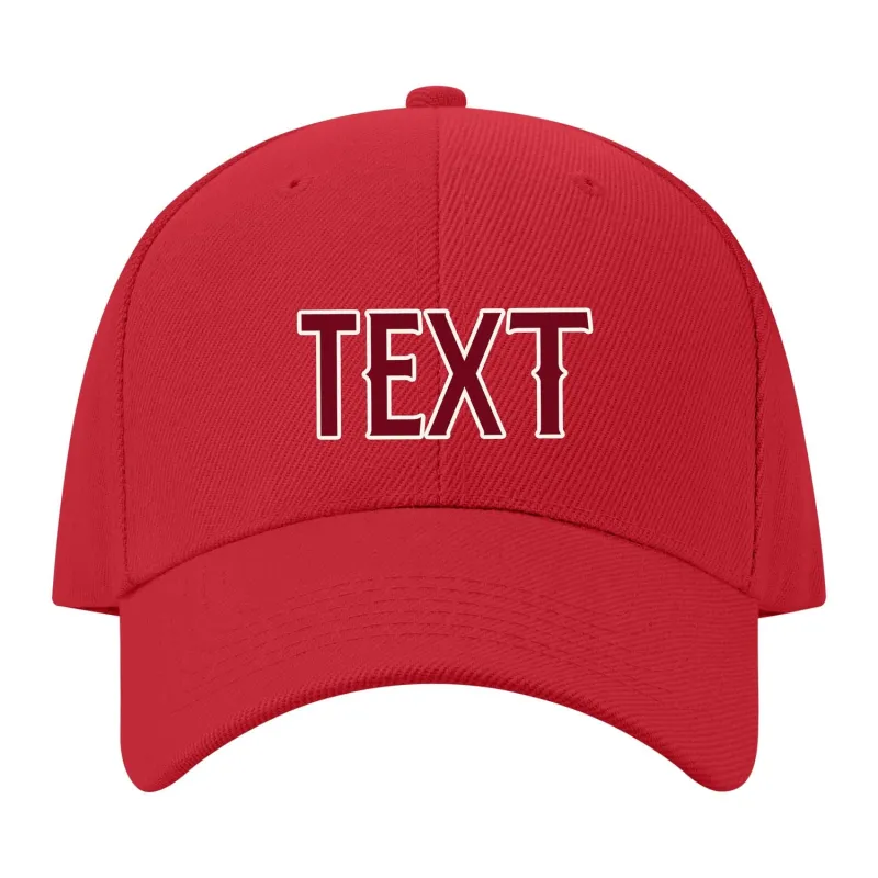Custom Red Khaki Hat made by Tailorly