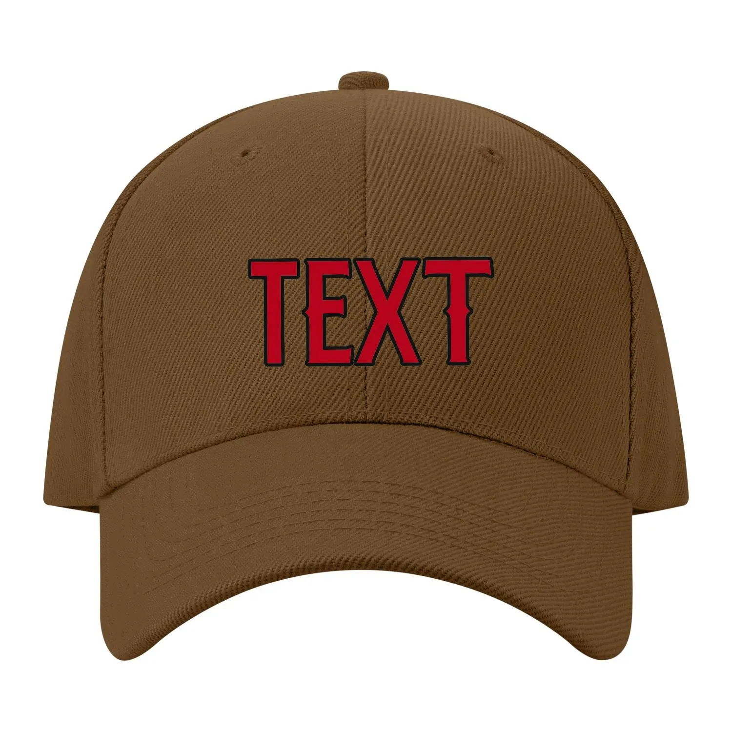 Custom Khaki Crimson Red Hat sold by Tailorly