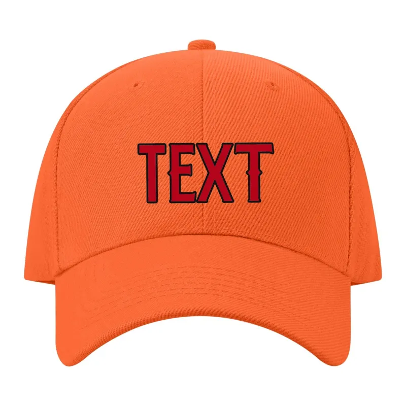 Custom Orange Crimson Red Hat sold by Tailorly