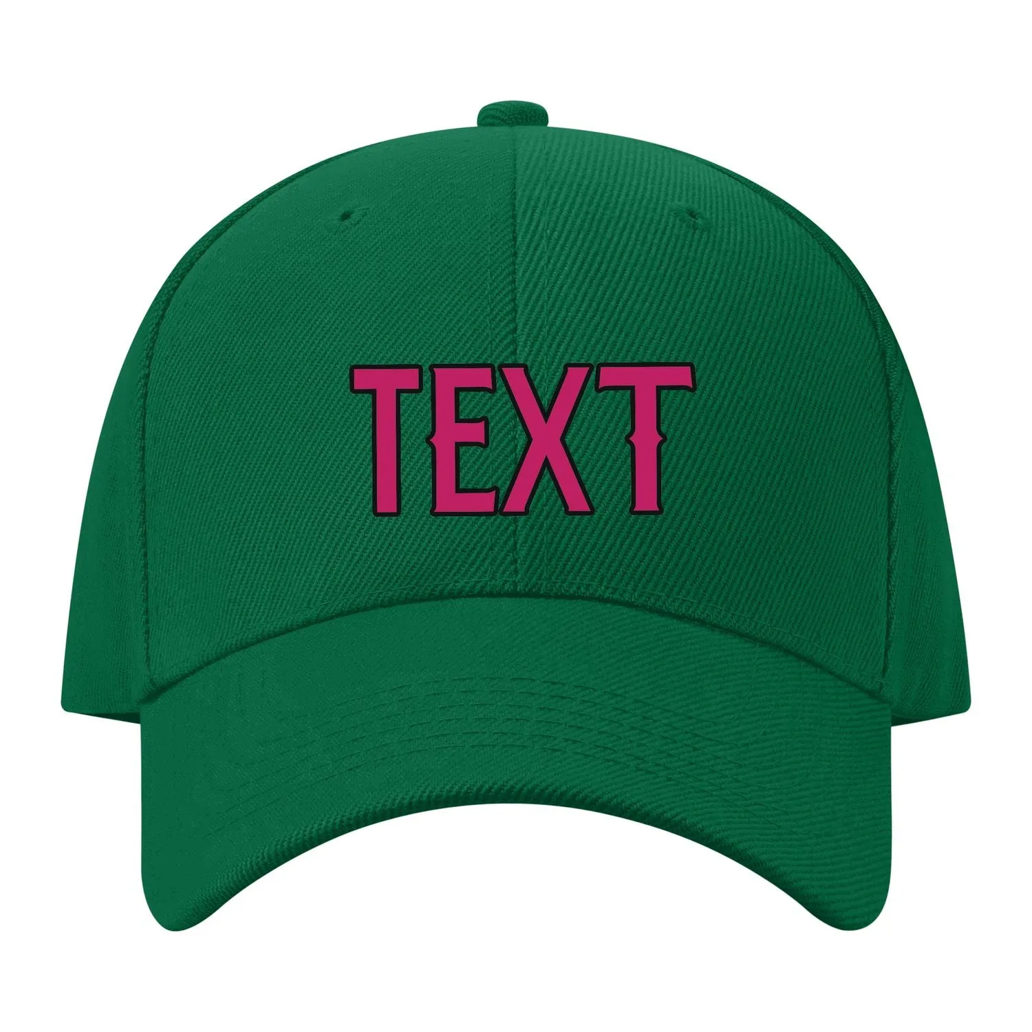 Custom Dark Green Light Pink Hat sold by Tailorly