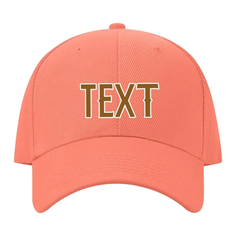 Custom Coral Pink Dark Green Hat made by Tailorly