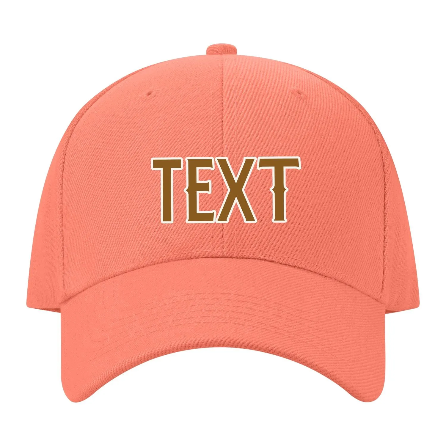 Custom Coral Pink Dark Green Hat sold by Tailorly