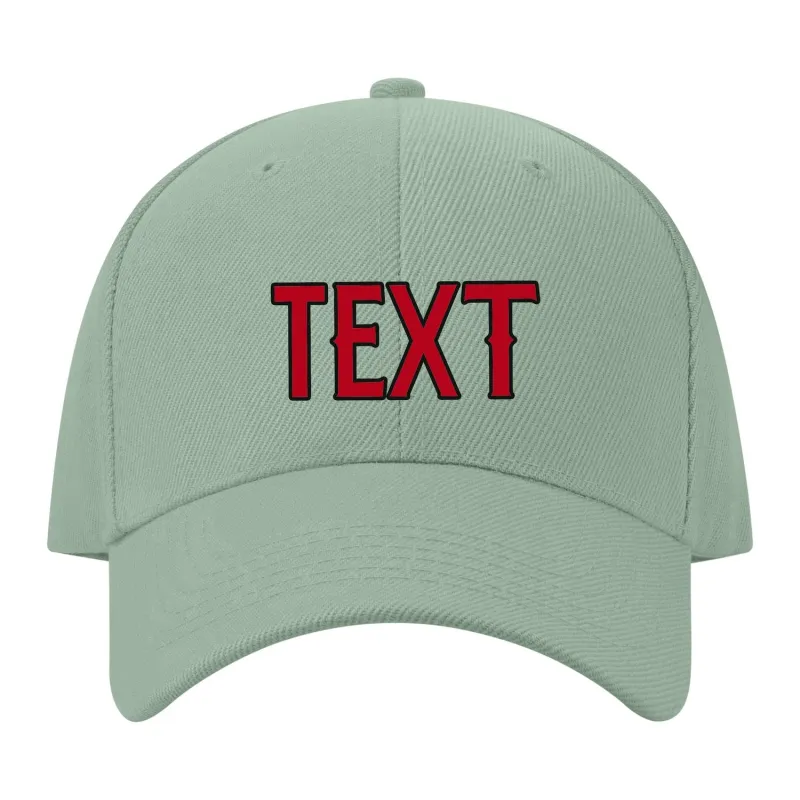 Custom Ash Green Crimson Red Hat made by Tailorly