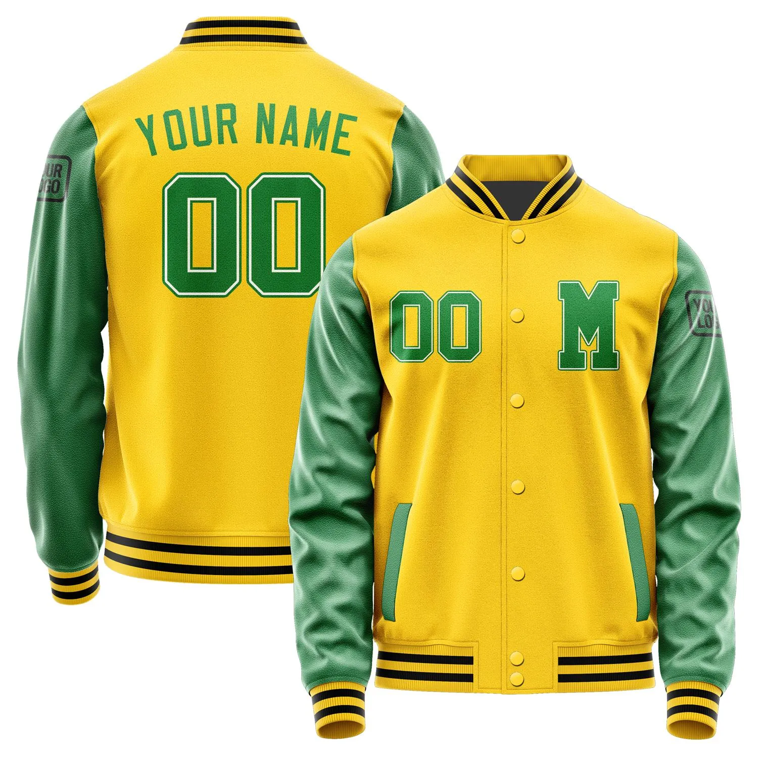Custom Gold Emerald Green Jacket sold by Tailorly