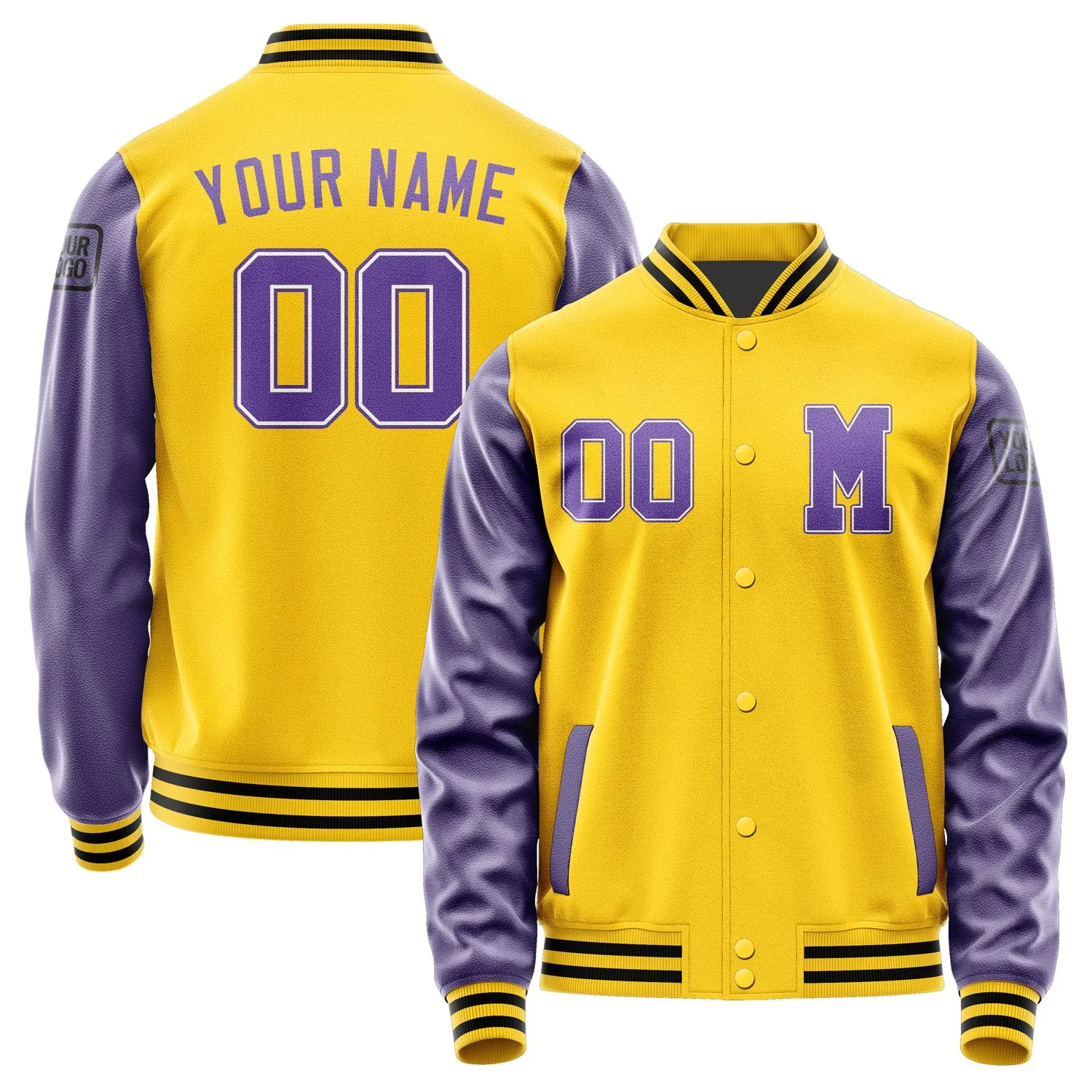 Custom Gold Light Purple Jacket sold by Tailorly