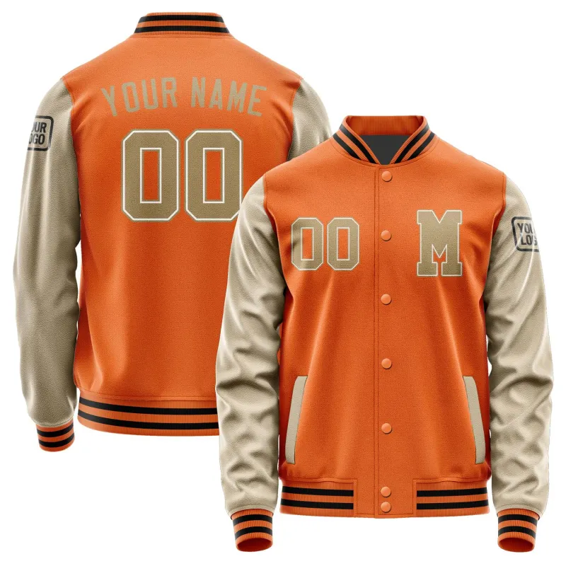 Custom Orange Light Khaki Jacket sold by Tailorly