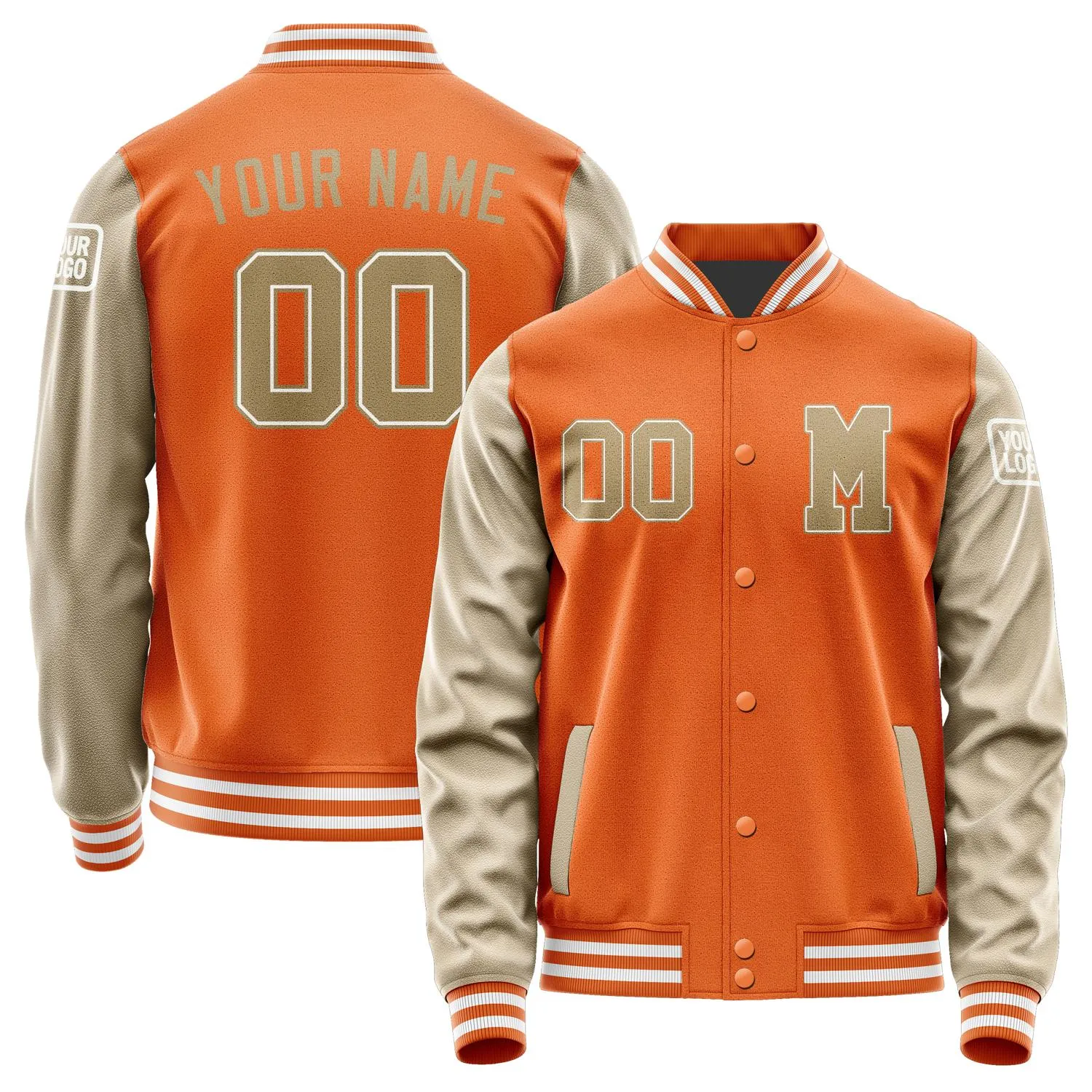 Custom Orange Light Khaki Jacket sold by Tailorly