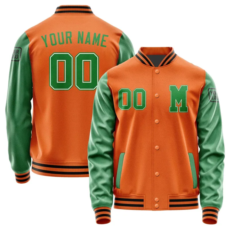 Custom Orange Emerald Green Jacket sold by Tailorly