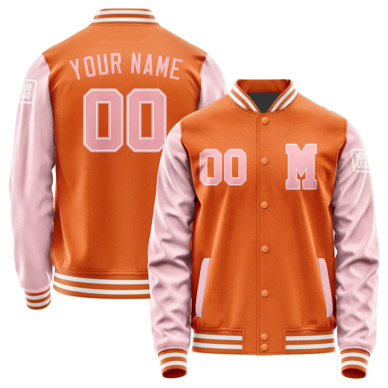 Custom Orange Light Pink Jacket sold by Tailorly