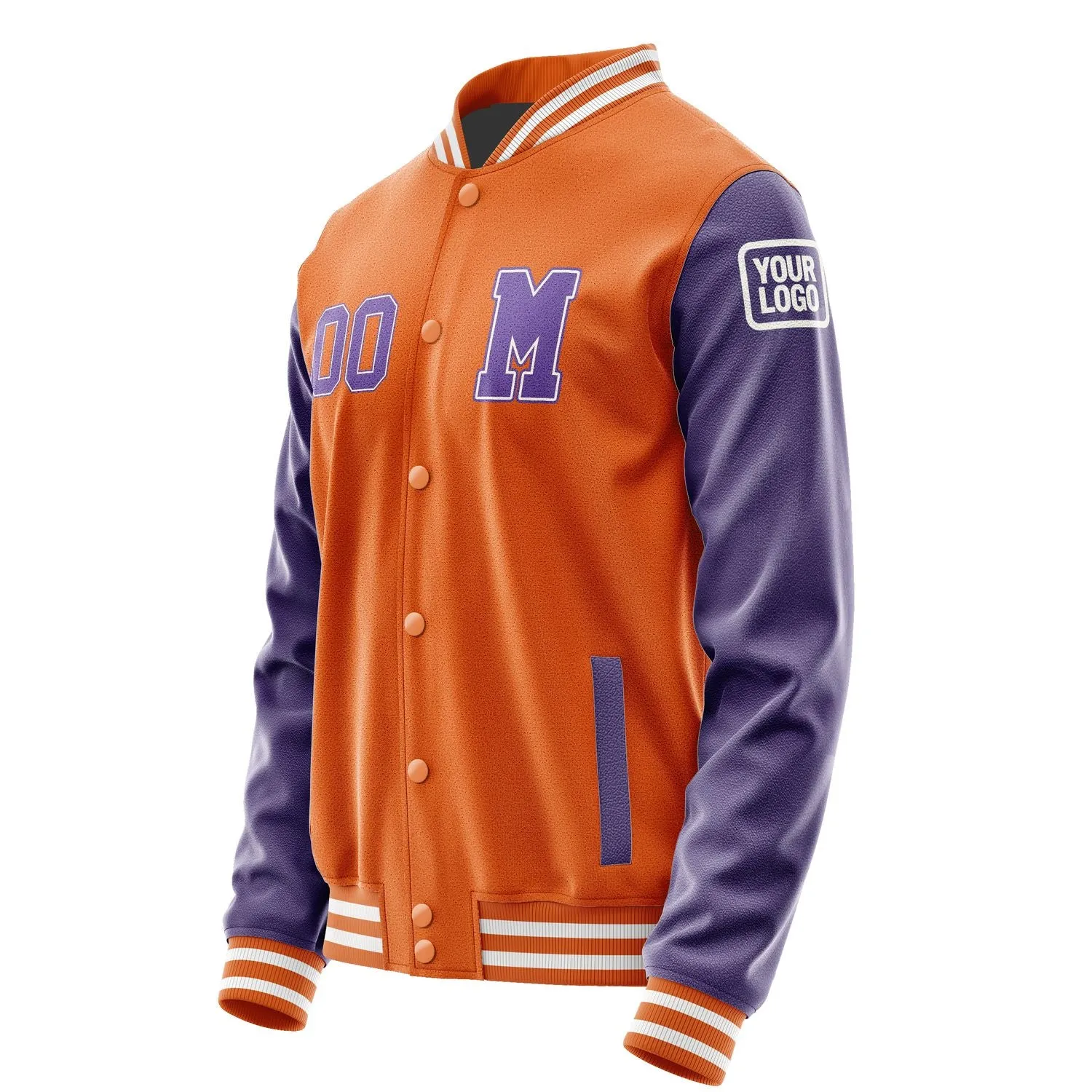 Custom Orange Light Purple Jacket sold by Tailorly product image thumbnail 2