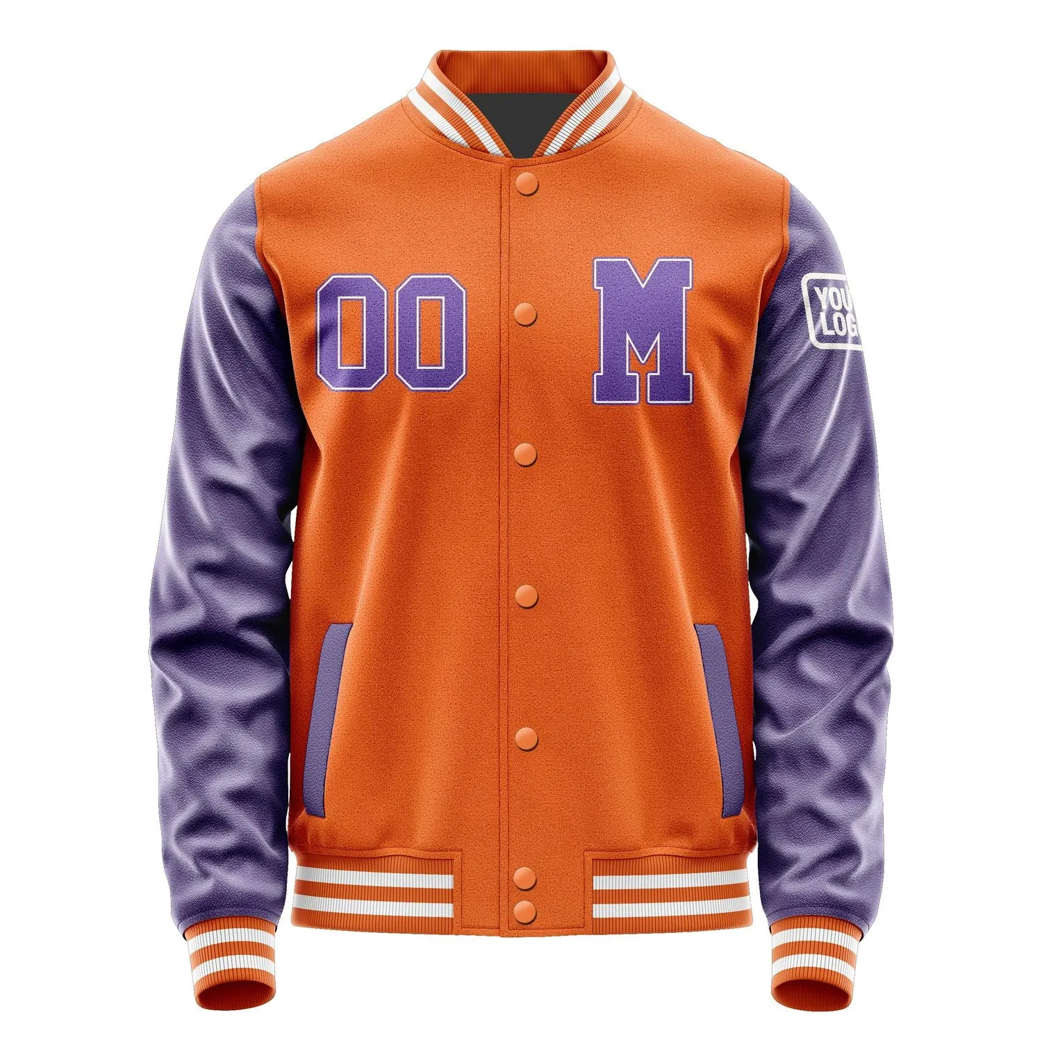Custom Orange Light Purple Jacket sold by Tailorly product image thumbnail 4