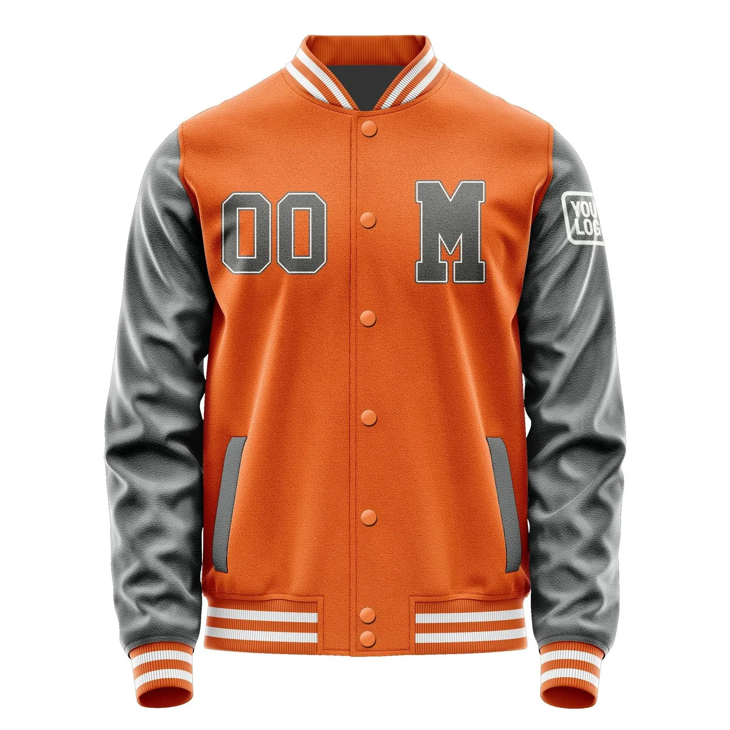 Custom Orange Dark Grey Jacket sold by Tailorly product image thumbnail 4