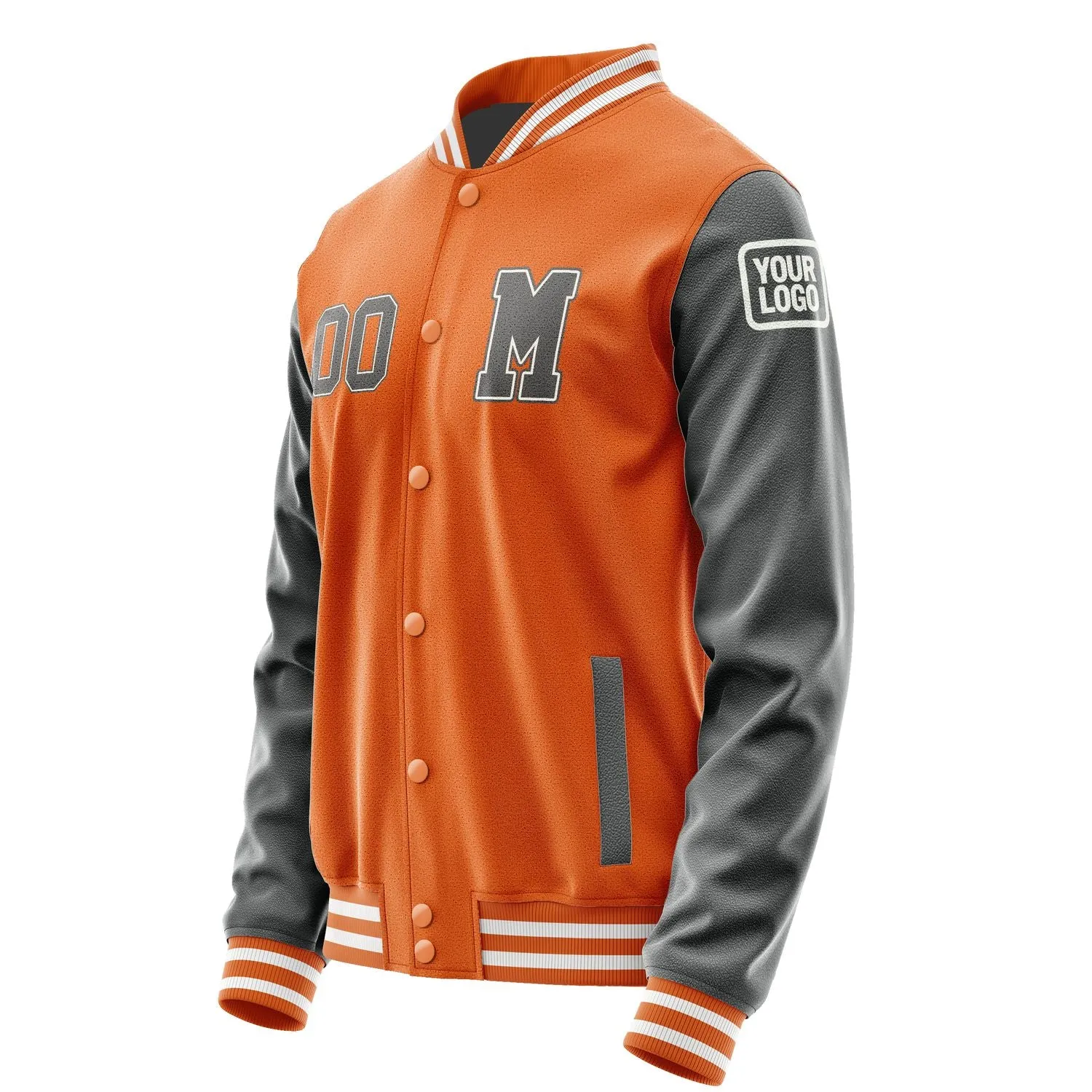 Custom Orange Dark Grey Jacket sold by Tailorly product image thumbnail 2