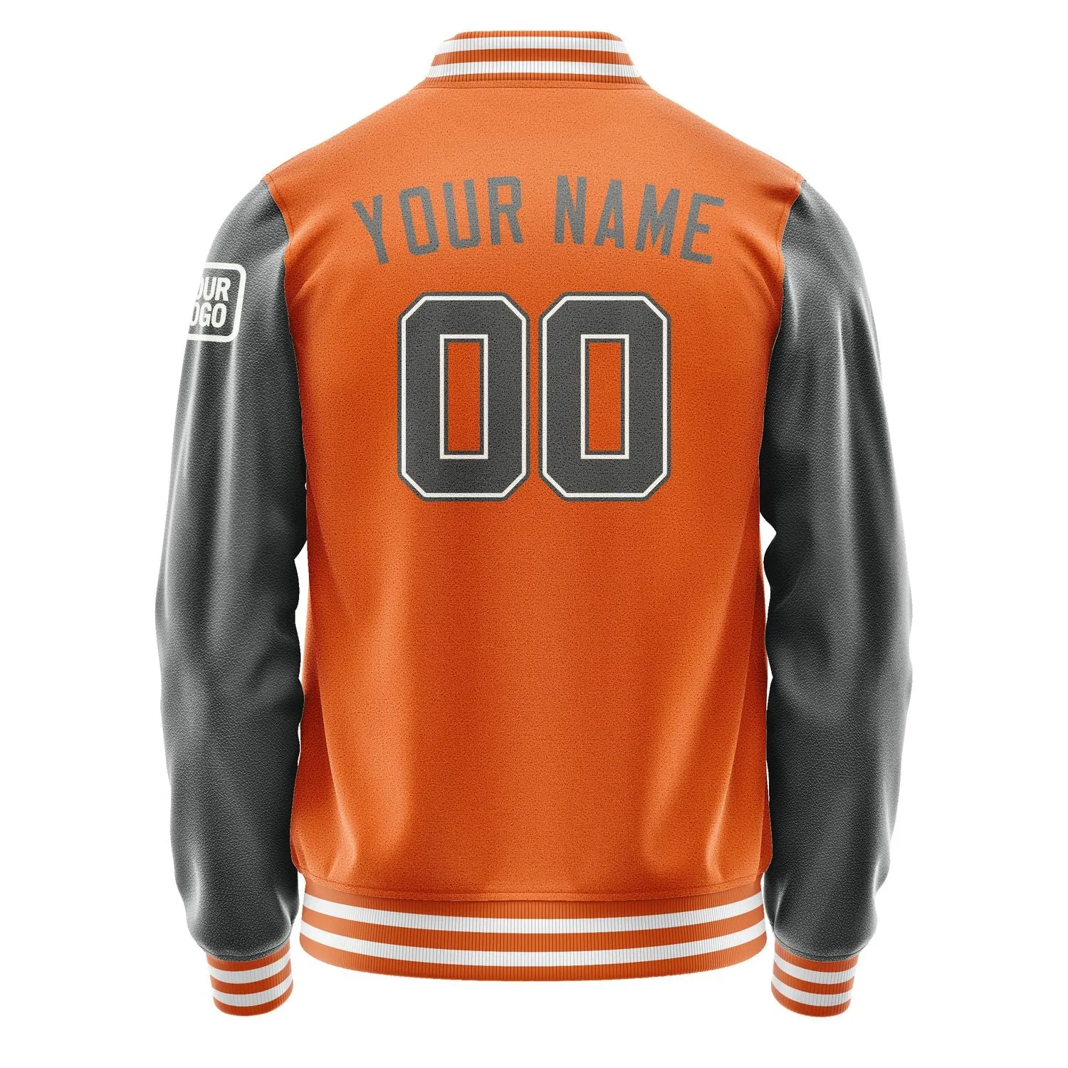 Custom Orange Dark Grey Jacket sold by Tailorly product image thumbnail 3