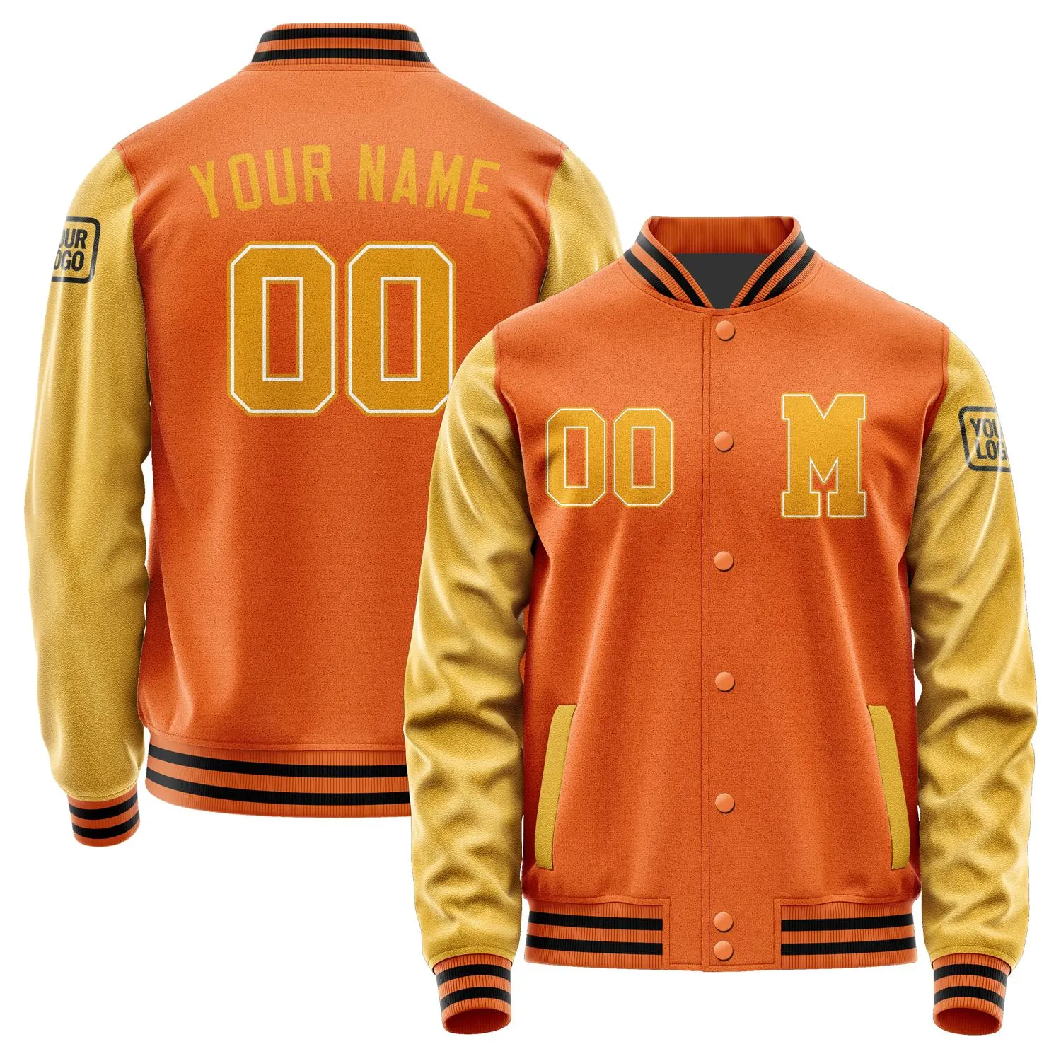Custom Orange Yellow Jacket sold by Tailorly