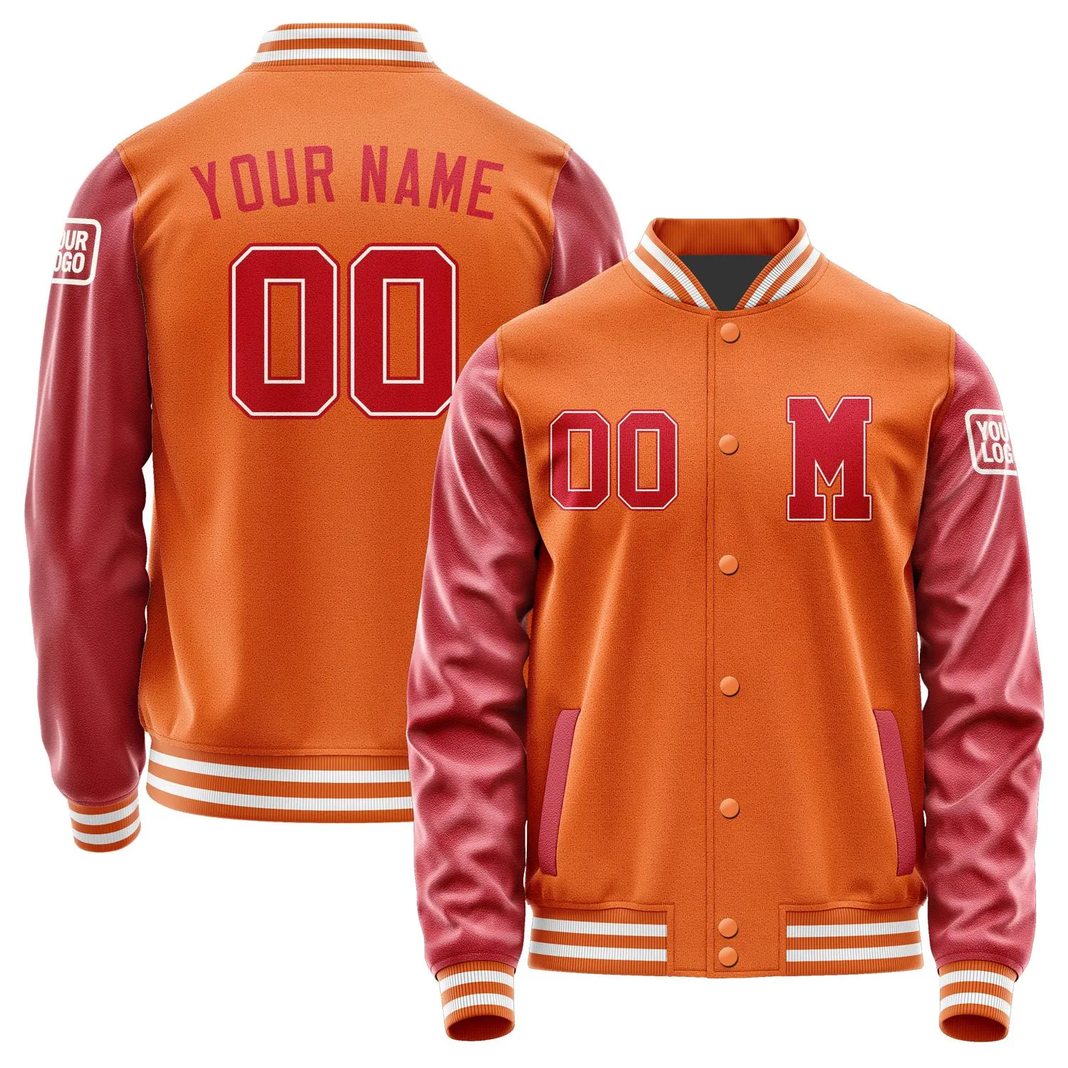 Custom Orange Red Jacket sold by Tailorly
