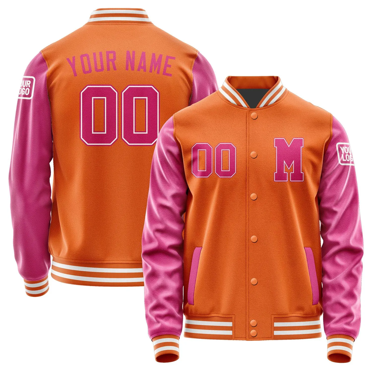 Custom Orange Pink Jacket sold by Tailorly