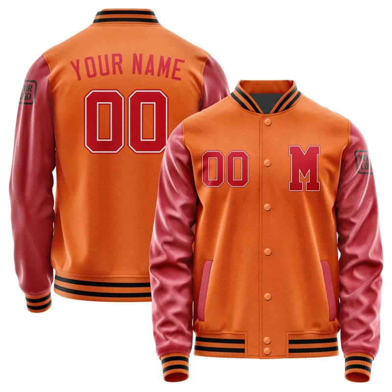 Custom Orange Red Jacket sold by Tailorly