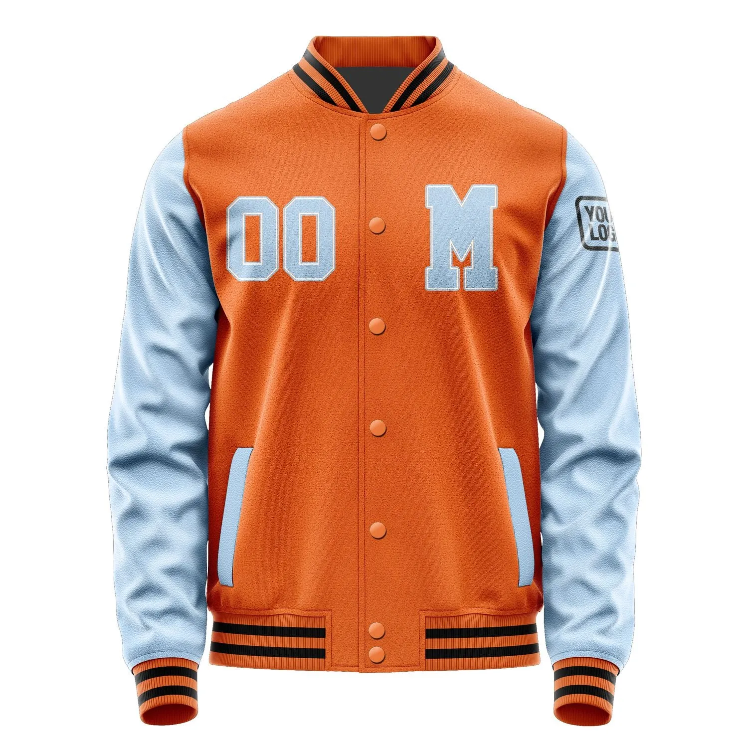 Custom Orange Light Blue Jacket sold by Tailorly product image thumbnail 4