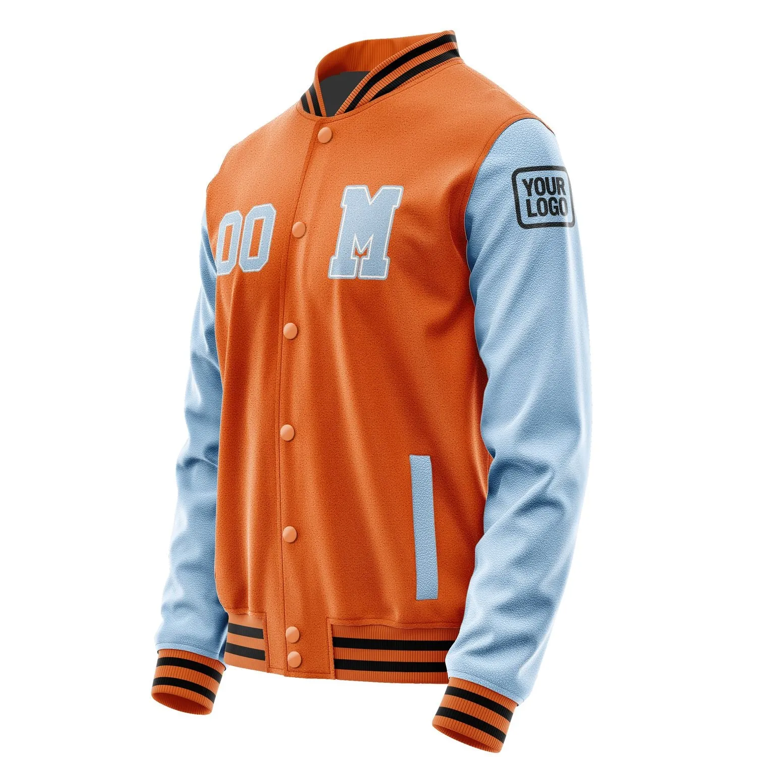 Custom Orange Light Blue Jacket sold by Tailorly product image thumbnail 2