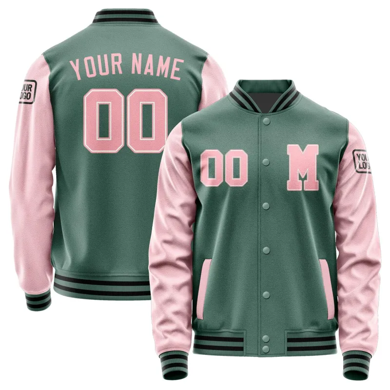 Custom Blue Green Light Pink Jacket sold by Tailorly