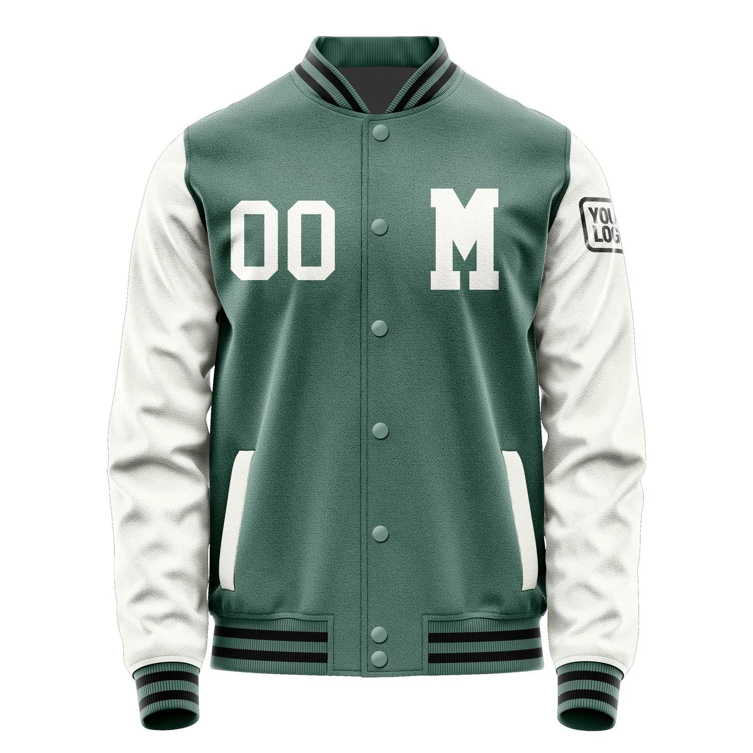Custom Blue Green White Jacket sold by Tailorly product image thumbnail 4