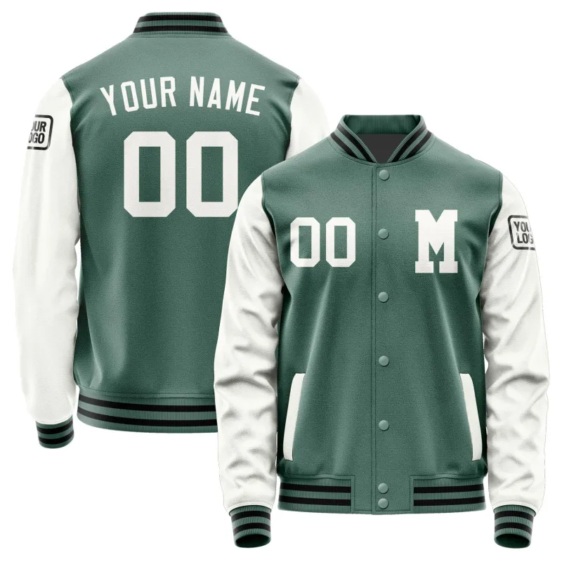 Custom Blue Green White Jacket sold by Tailorly