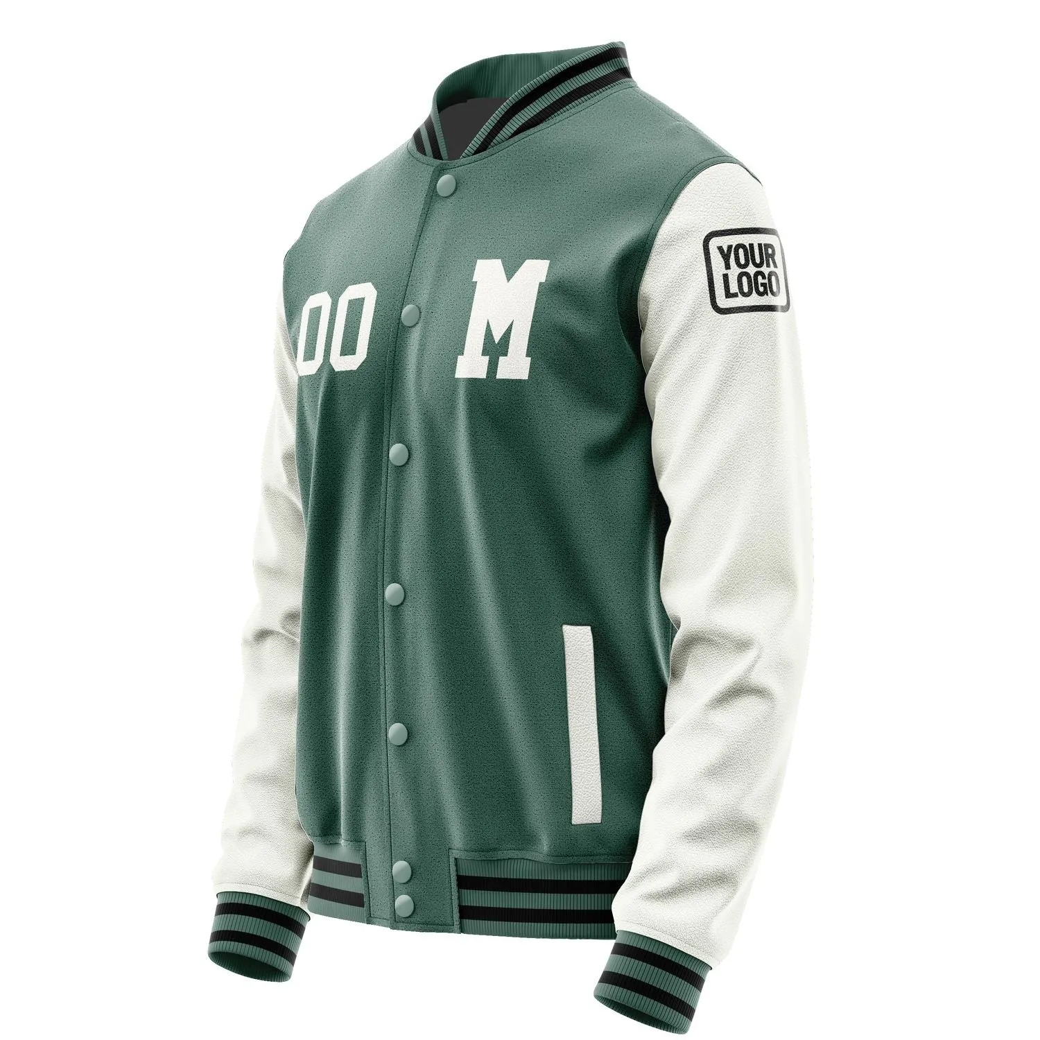 Custom Blue Green White Jacket sold by Tailorly product image thumbnail 2