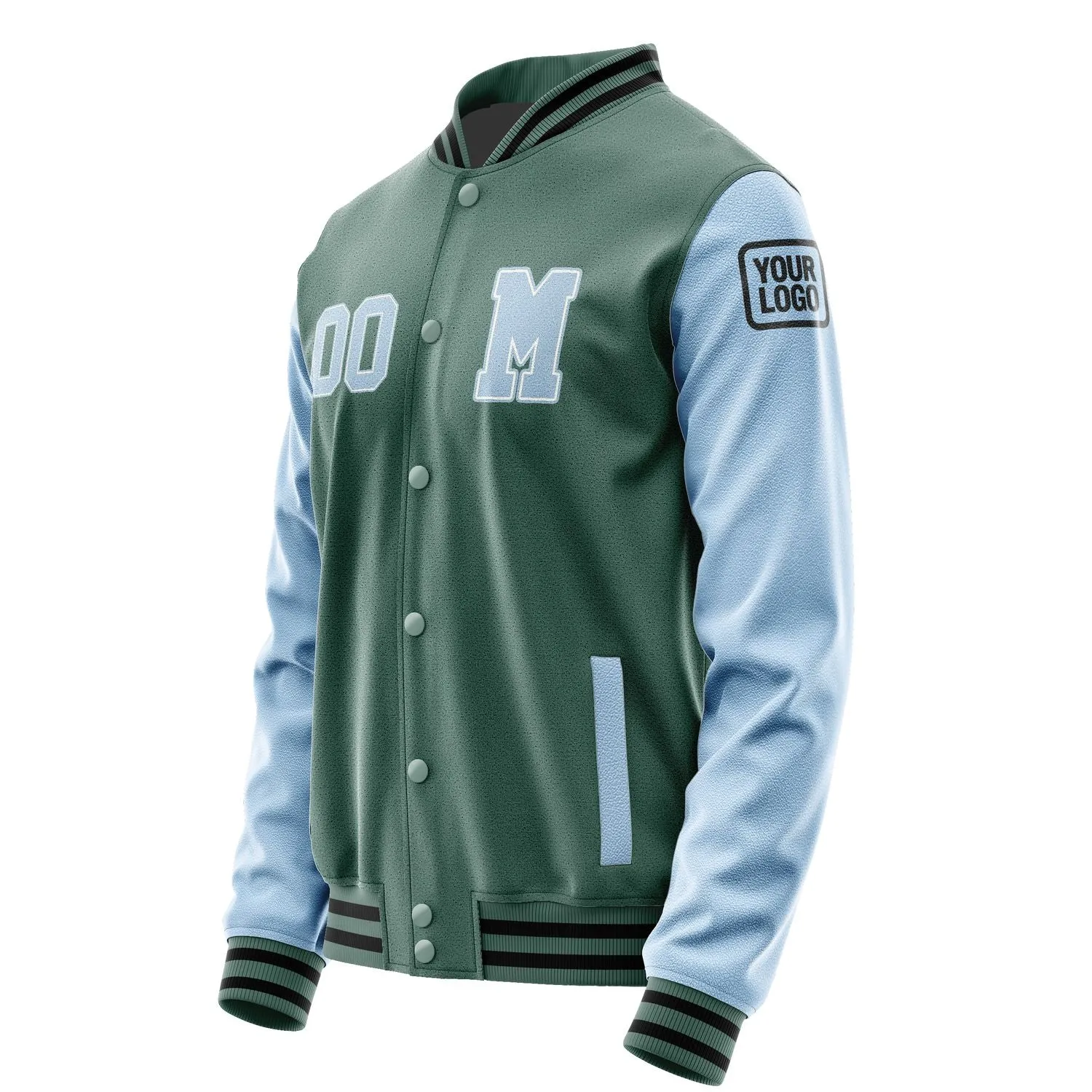 Custom Blue Green Light Blue Jacket sold by Tailorly product image thumbnail 2
