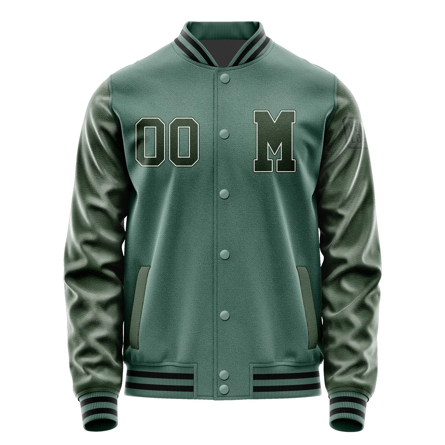Custom Blue Green Dark Green Jacket sold by Tailorly product image thumbnail 4