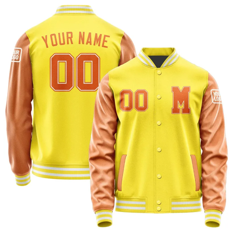 Custom Light Yellow Orange Jacket sold by Tailorly