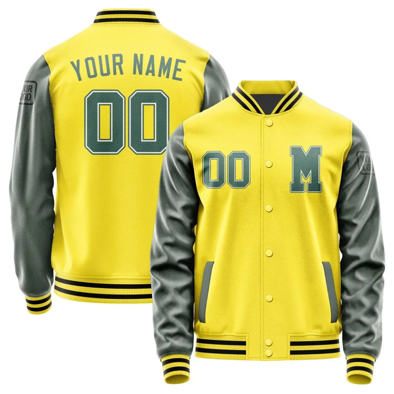 Custom Light Yellow Blue Green Jacket sold by Tailorly