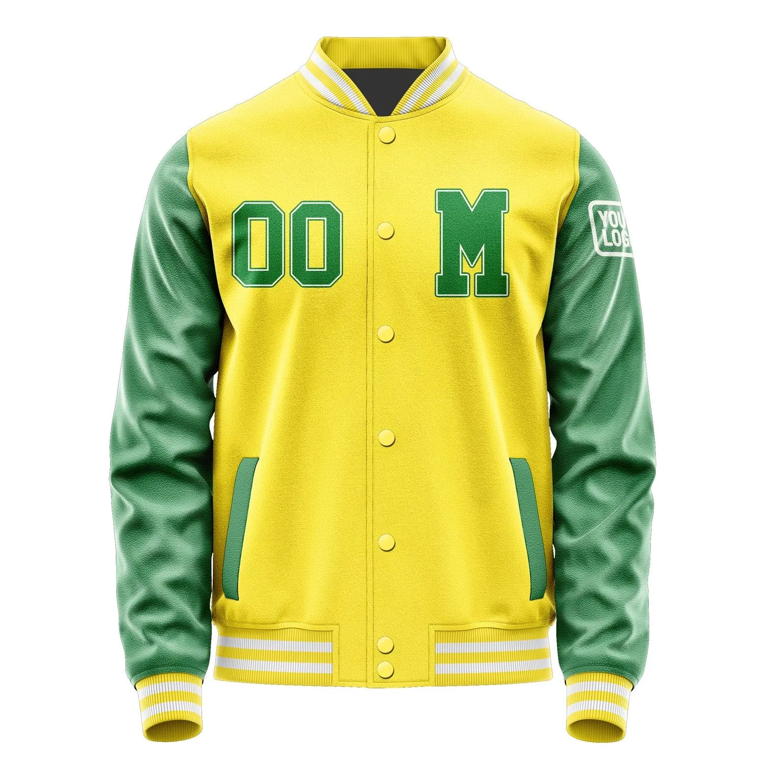 Custom Light Yellow Emerald Green Jacket sold by Tailorly product image thumbnail 4