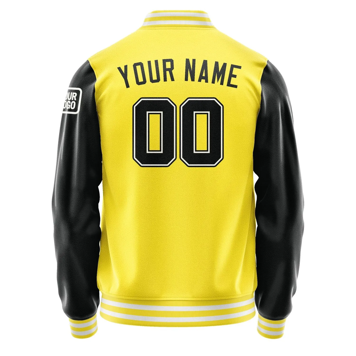 Custom Light Yellow Black Jacket sold by Tailorly product image thumbnail 3