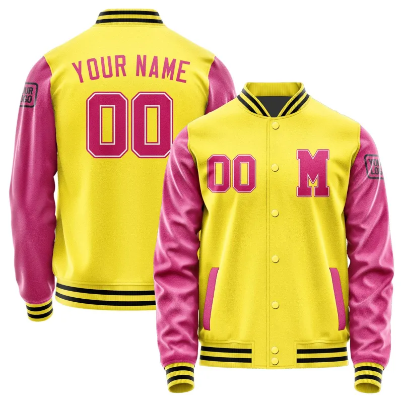 Custom Light Yellow Pink Jacket sold by Tailorly