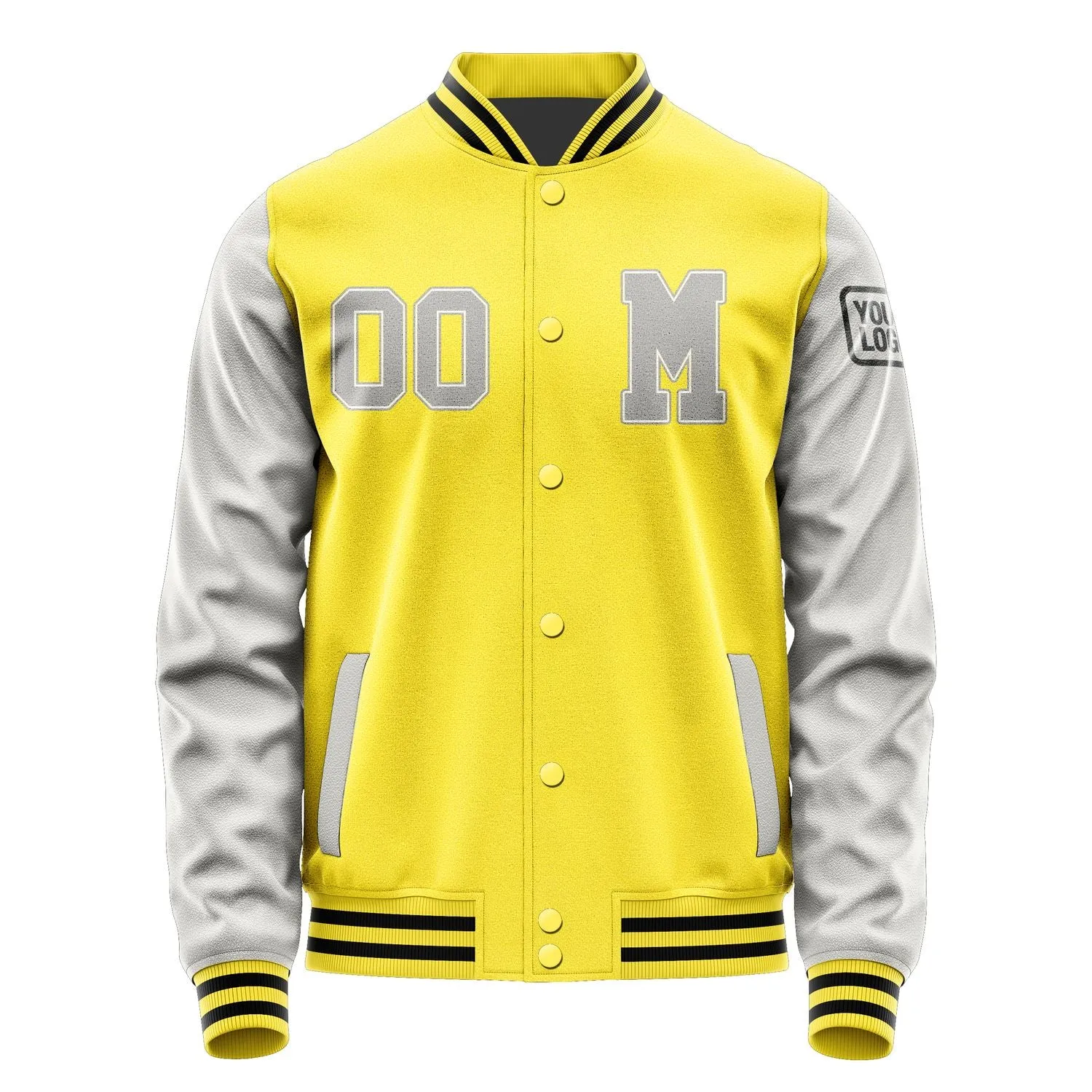 Custom Light Yellow Gray Jacket sold by Tailorly product image thumbnail 4