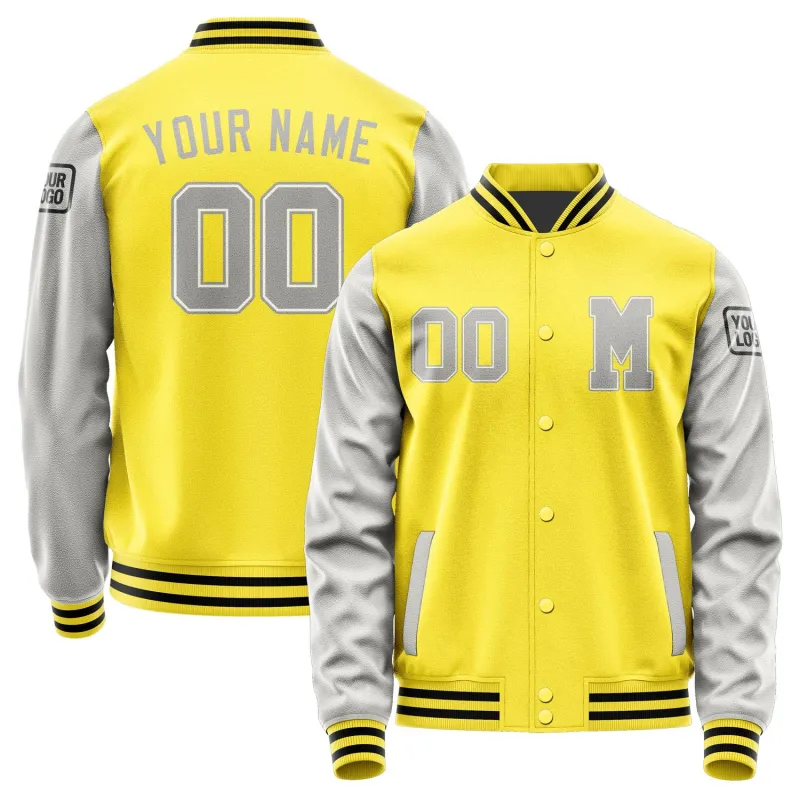 Custom Light Yellow Gray Jacket sold by Tailorly