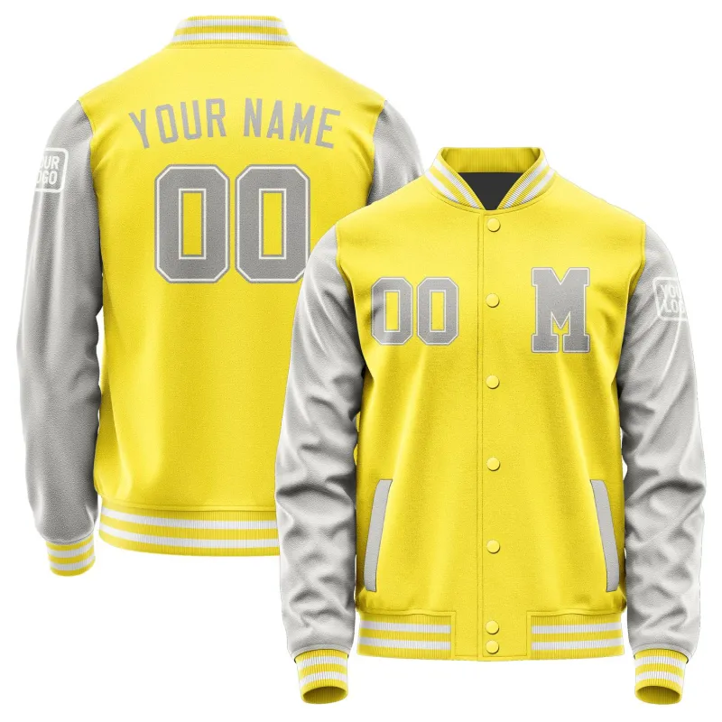 Custom Light Yellow Gray Jacket sold by Tailorly