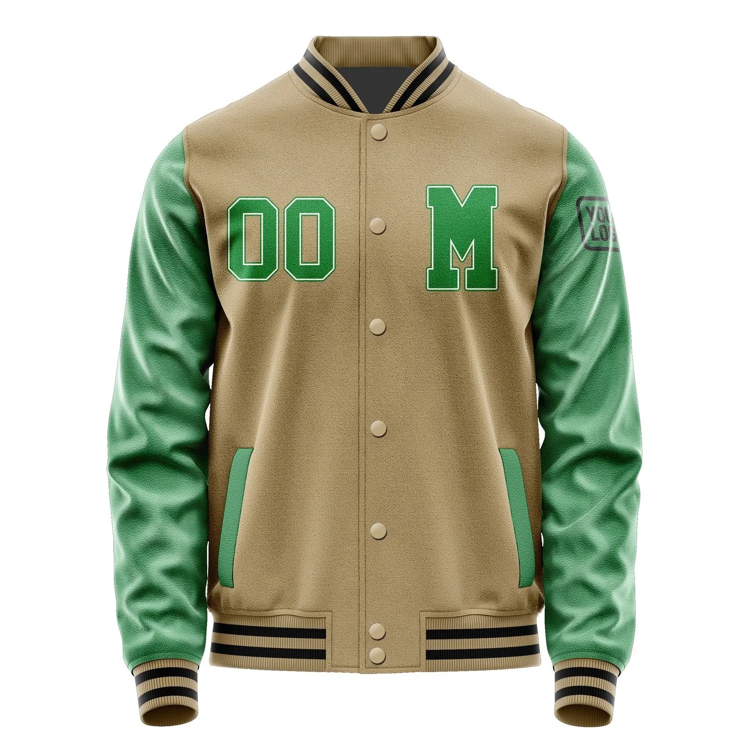 Custom Light Khaki Emerald Green Jacket sold by Tailorly product image thumbnail 4